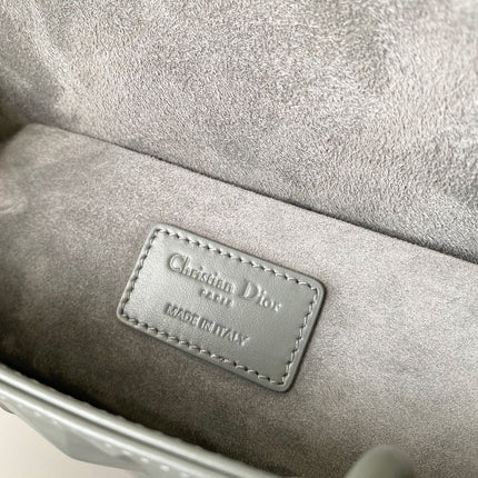MEDIUM D-JOY BAG 26 IN GREY CALFSKIN