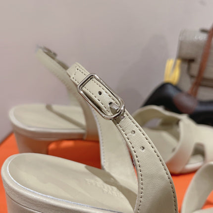 HOLY 75 SANDAL IN WHITE CREAM CALFSKIN