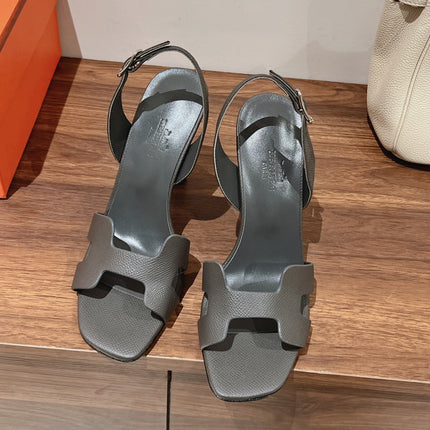 HOLY 105 SANDAL IN DARK GRAY GRAINED CALFSKIN