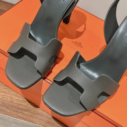 HOLY 105 SANDAL IN DARK GRAY GRAINED CALFSKIN