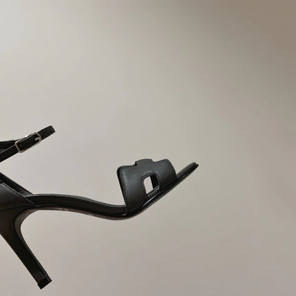 PREMIERE 105 SANDAL IN DARK GRAY CALFSKIN