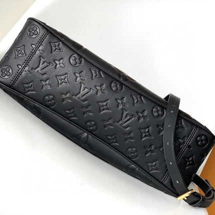 LV 25S TRIANON MM BAG 36 IN BLACK CALFSKIN GOLD HARDWARE