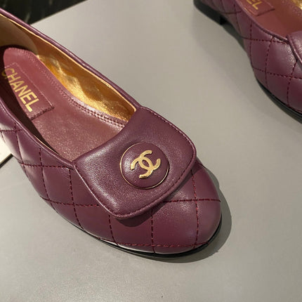 BALLET FLAT MULBERRY PURPLE LAMBSKIN