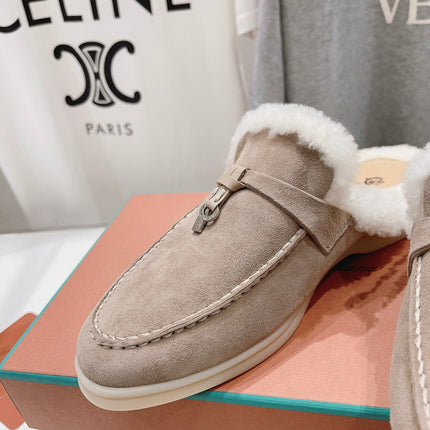 LP CHARMS WALK BABOUCHE LOAFERS PEANUT FLEECE