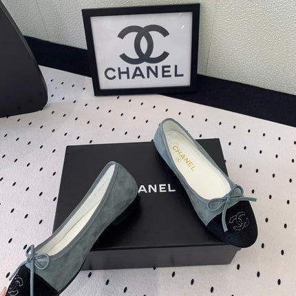 BALLET FLAT ICEBERG BLUE MIX BLACK VELVET