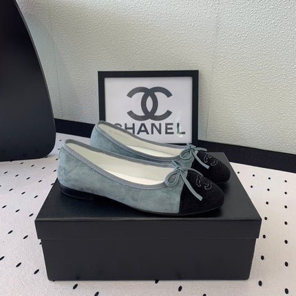 BALLET FLAT ICEBERG BLUE MIX BLACK VELVET