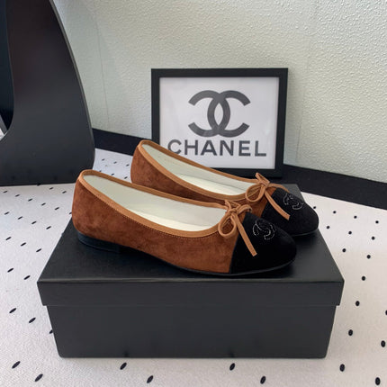 BALLET FLAT BROWN MIX BLACK VELVET