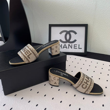 RHINESTONE LETTER HIGH HEELS CARAMEL BROWN AND BLACK LAMBSKIN