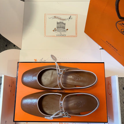 KLEO SLINGBACK IN BRONZE BROWN CALFSKIN