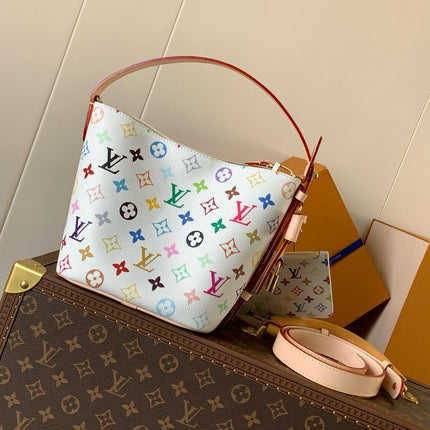 LV SHOULDER BAG 18 IN MULTICOLOR MONOGRAM CANVAS AND CALFSKIN
