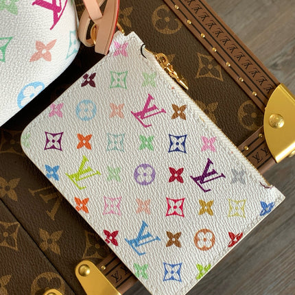 LV SHOULDER BAG 18 IN MULTICOLOR MONOGRAM CANVAS AND CALFSKIN