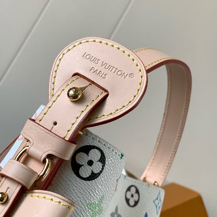 LV SHOULDER BAG 18 IN MULTICOLOR MONOGRAM CANVAS AND CALFSKIN