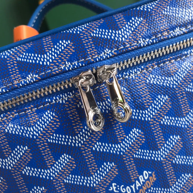 MUSE VANITY CASE 20 IN BLUE GOYARDINE CANVAS
