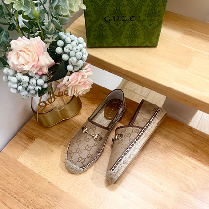 WOMEN'S ESPADRILLE WITH HORSEBIT IN BEIGE CANVAS