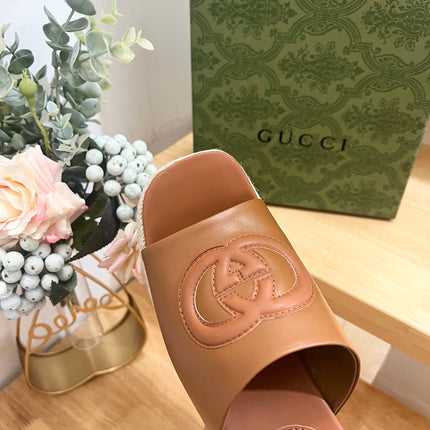 HIGH 10CM WEDGE SANDALS IN RUSSET BROWN SHEEPSKIN