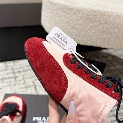 PRADA 25S DEXUN MULE IN RED SUEDE LEATHER