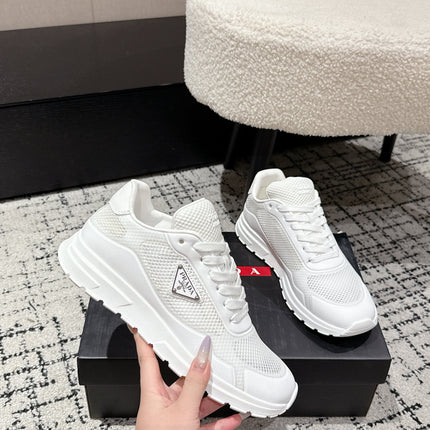PRADA 25S MEN SNEAKERS IN WHITE CANVAS