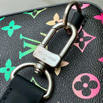 AVENUE SLINGBAG 18 IN BLACK MONOGRAM ECLIPSE CANVAS MULTICOLOR GRADIANT LOGO