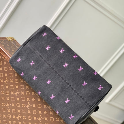 SPEEDY BANDOULIÈRE IB BLACK BLASON DENIM GRADIENT ORANGE LOGO