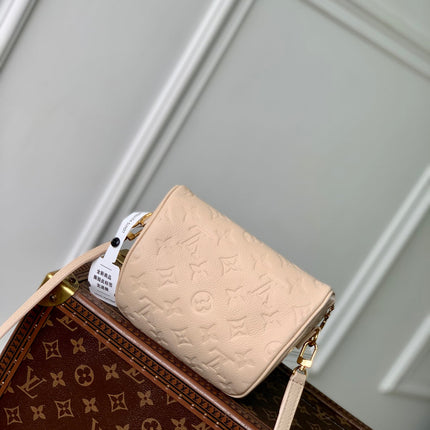 MINI BUMBAG 17 IN NUDE PINK EMBOSSED MONOGRAM EMPREINTE CALFSKIN