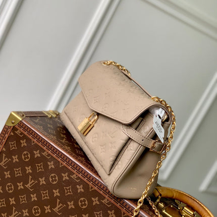 ANYTIME FLAP BAG 29.5 IN TOURTERELLE GRAY MONOGRAM CALFSKIN