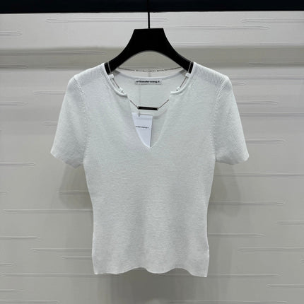 ALEXANDER V-NECK SHORT-SLEEVE TOP 269475