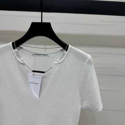 ALEXANDER V-NECK SHORT-SLEEVE TOP 269475