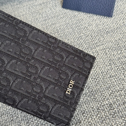 VERTICAL LONG WALLET 19 IN BLACK MONOGRAM OBLIQUE JACQUARD