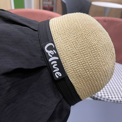 WIDE BRIM HAT MODEL 651949 IN BLACK MESH FABRIC