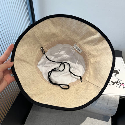 BUCKET HAT MODEL 651982 IN BEIGE SLUB FABRIC