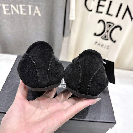 PRADA 25S COLLAPSE RE NYLON AND SUEDE SNEAKERS IN BLACK WITH METAL TOECAP