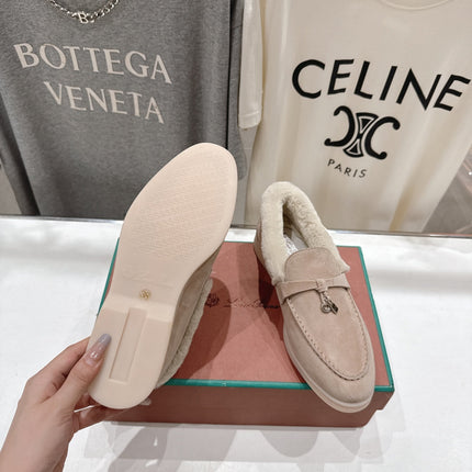 LP 25S SUMMER CHARMS WALK LOAFERS IN WARM TAUPE SUEDE AND FLEECE