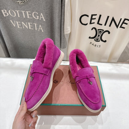 LP 25S SUMMER CHARMS WALK LOAFERS IN FUCHSIA SUEDE AND FLEECE
