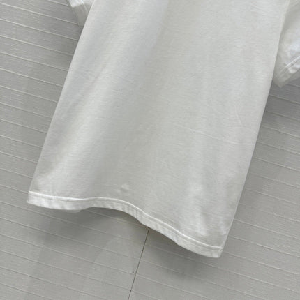 ALAIA ROUND-NECK T-SHIRT WITH EMBROIDERED LOGO 276076