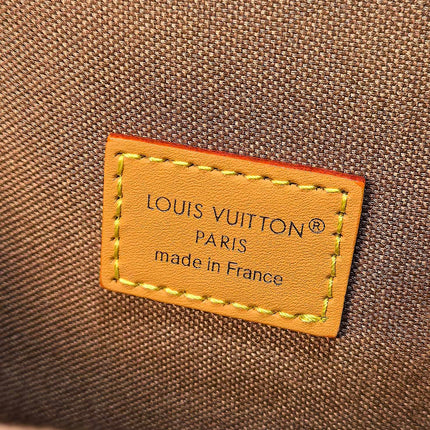 LV 25S MINI STEAMER 18 IN DARK BROWN CANVAS MONOGRAM GOLD HARDWARE