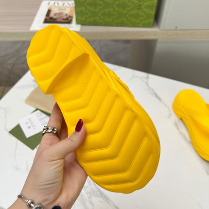 THONG PLATFORM IN BRIGHT YELLOW IMPORTED TPU