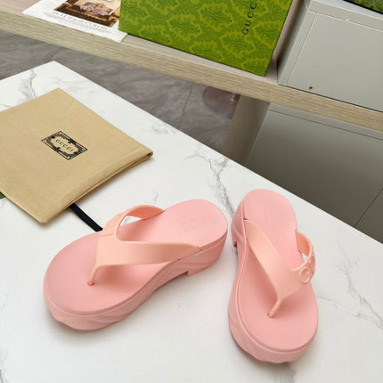 THONG PLATFORM IN LIGHT PINK IMPORTED TPU