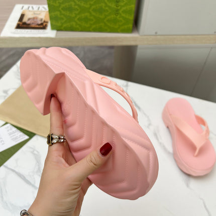 THONG PLATFORM IN LIGHT PINK IMPORTED TPU