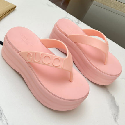 THONG PLATFORM 5 CM IN LIGHT PINK IMPORTED TPU