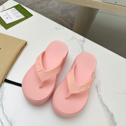 THONG PLATFORM 5 CM IN LIGHT PINK IMPORTED TPU