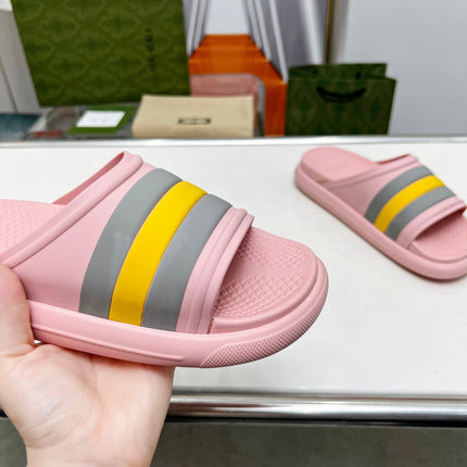 PLATFORM SLIPPERS IN LIGHT PINK MIX COLORFUL IMPORTED TPU