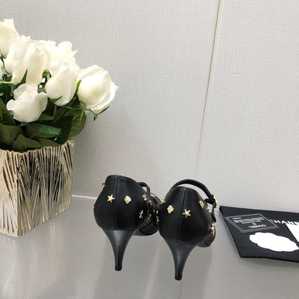 MARY JANE BLACK LAMBSKIN ATTACH METAL