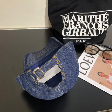 CELINE 25S BASEBALL CAP IN DENIM BLUE WITH LOGO