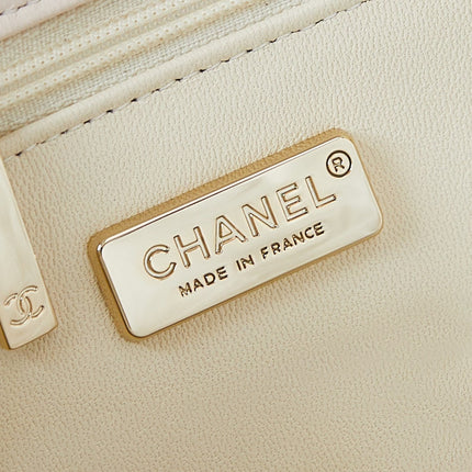 CHANEL 25S FLAP BAG 20 IN LIGHT PINK MIX BLACK SEQUINS