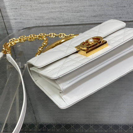 MINI 20 ANGE BAG IN WHITE MACROCANNAGE LAMBSKIN