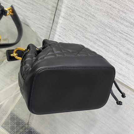 SMALL 18 JOLIE BUCKET BAG BLACK MACROCANNAGE LAMBSKIN