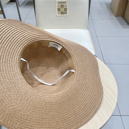 WIDE BRIM HAT MODEL 652183 IN NATURAL WOVEN STRAW