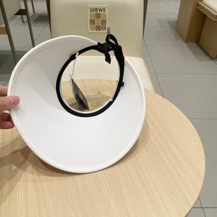 VISOR HAT MODEL 652202 IN ORANGE AND WHITE FABRIC