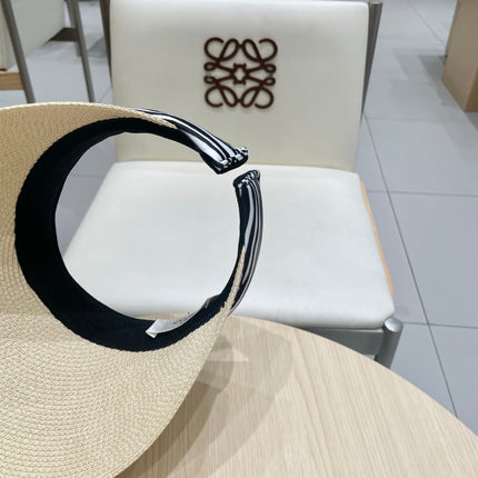 VISOR HAT MODEL 652216 IN BEIGE WOVEN STRAW