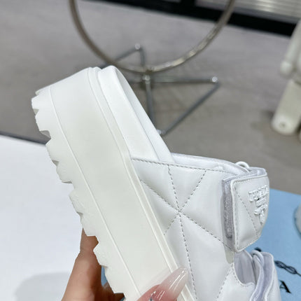 PRA STRAP SANDALS 55MM IN WHITE CALFSKIN